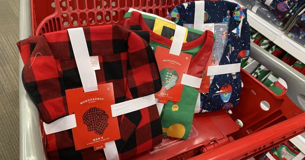 3 Target Matching Holiday Pajamas in target cart