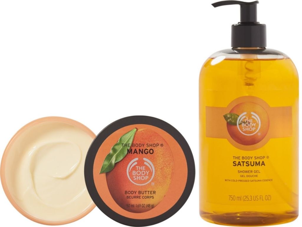 The Body Shop body butter and body wash