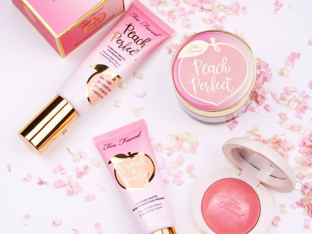 assorted too faced peach products