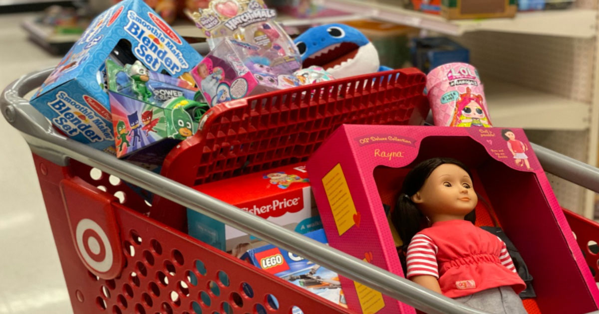 toys in cart at Target