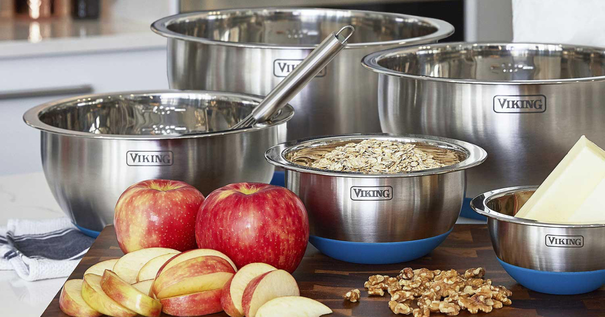 Viking Stainless Steel Mixing Bowl Set Only $24.98 on SamsClub.com Viking Stainless Steel Mixing Bowls