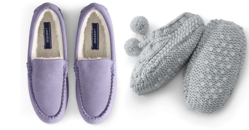 lavender and gray Women's Slippers