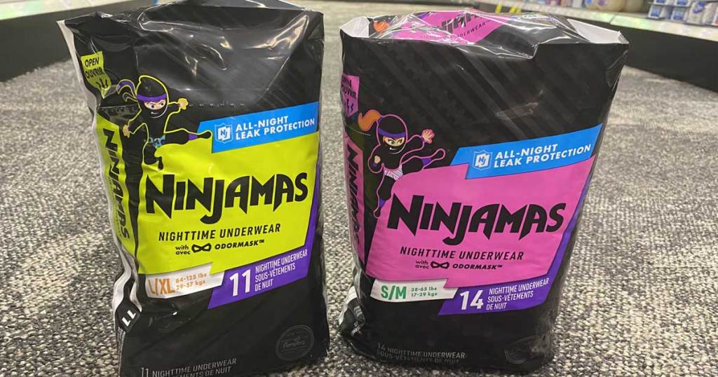 ninjamas packs on floor