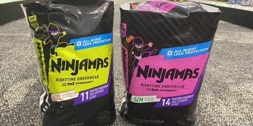 TWO Ninjamas Nighttime Diapers Jumbo Packs $5 After Cash Back & Walgreens Rewards (Just $2.50 Each)