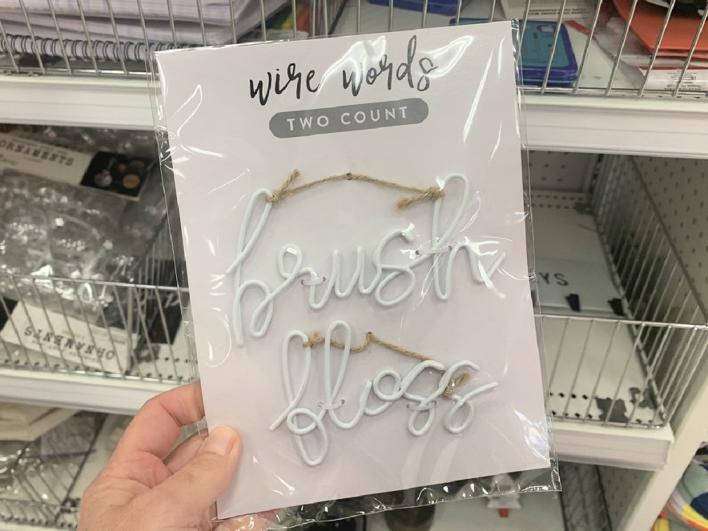 brush floss wire sign at target