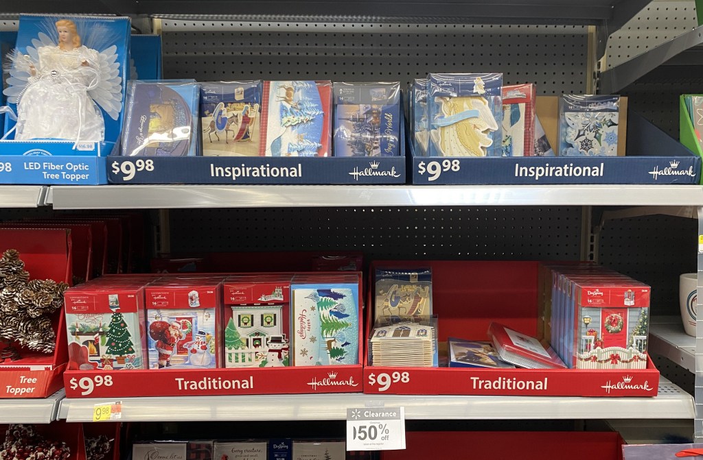 christmas cards in store at walmart