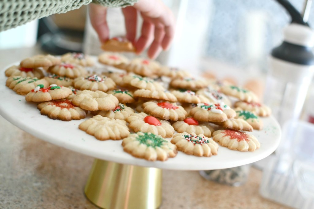 cream cheese butter cookies using OXO cookie press 
