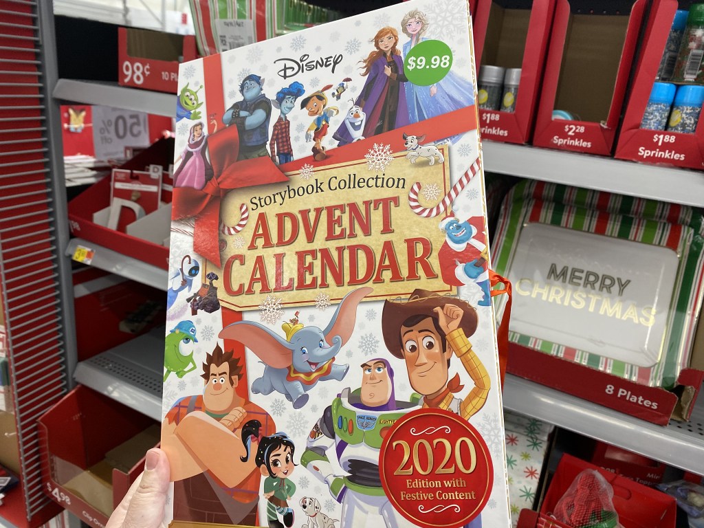 disney advent calendar in store at walmart