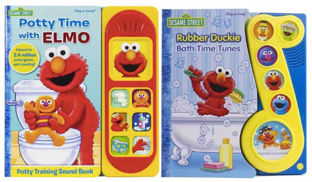 elmo books on potty and bath time