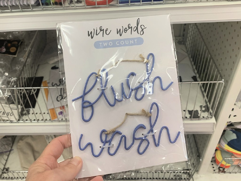 flush wash wire sign at target