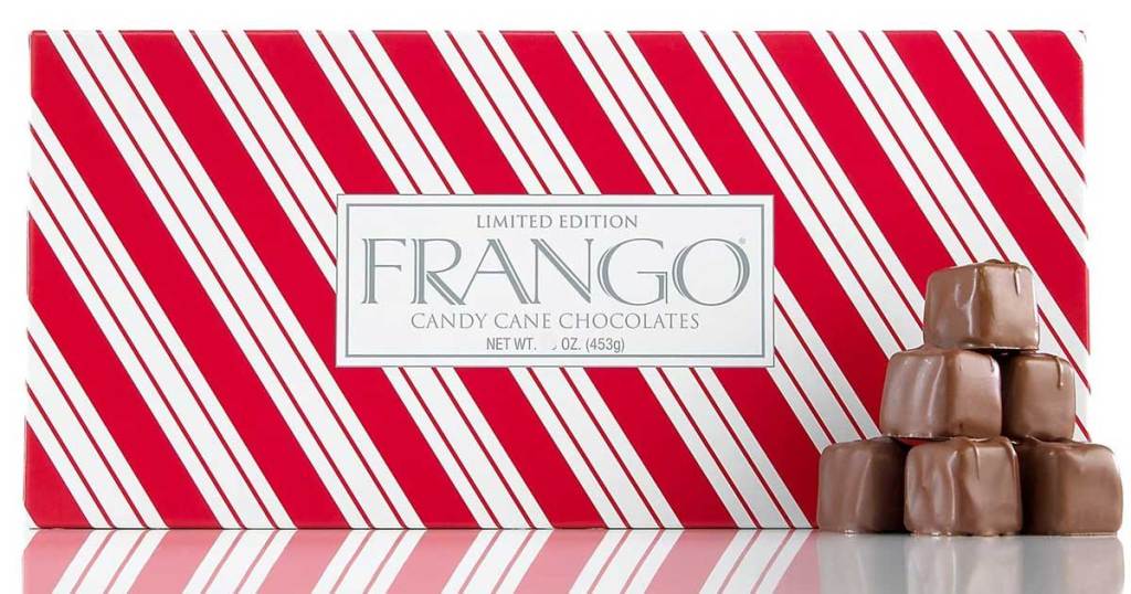 frango candy cane chocolates stock image