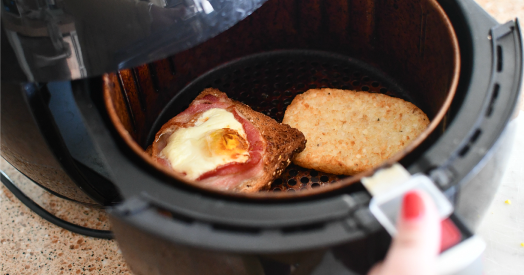 This Air Fryer Breakfast Hack Makes Bacon & Egg Toast Hip2Save