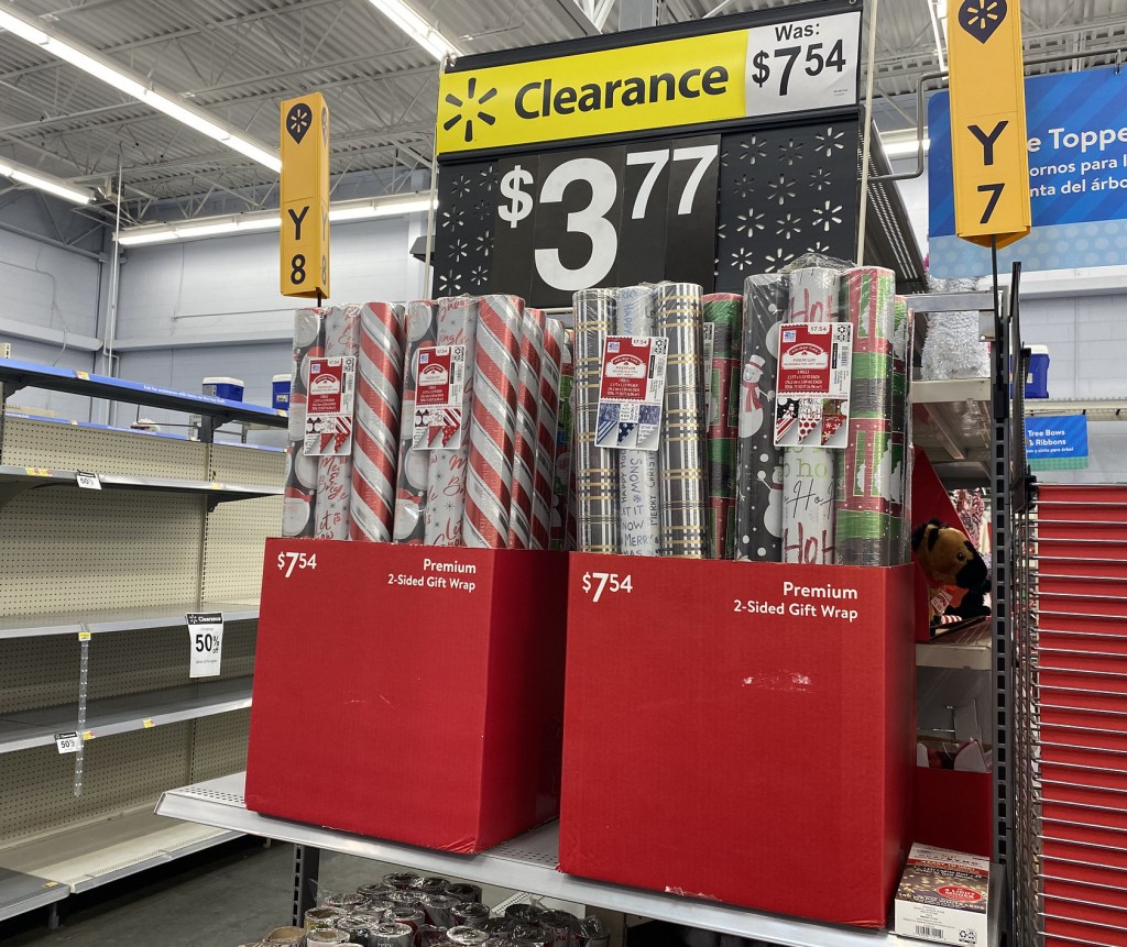 gift wrap in store at walmart