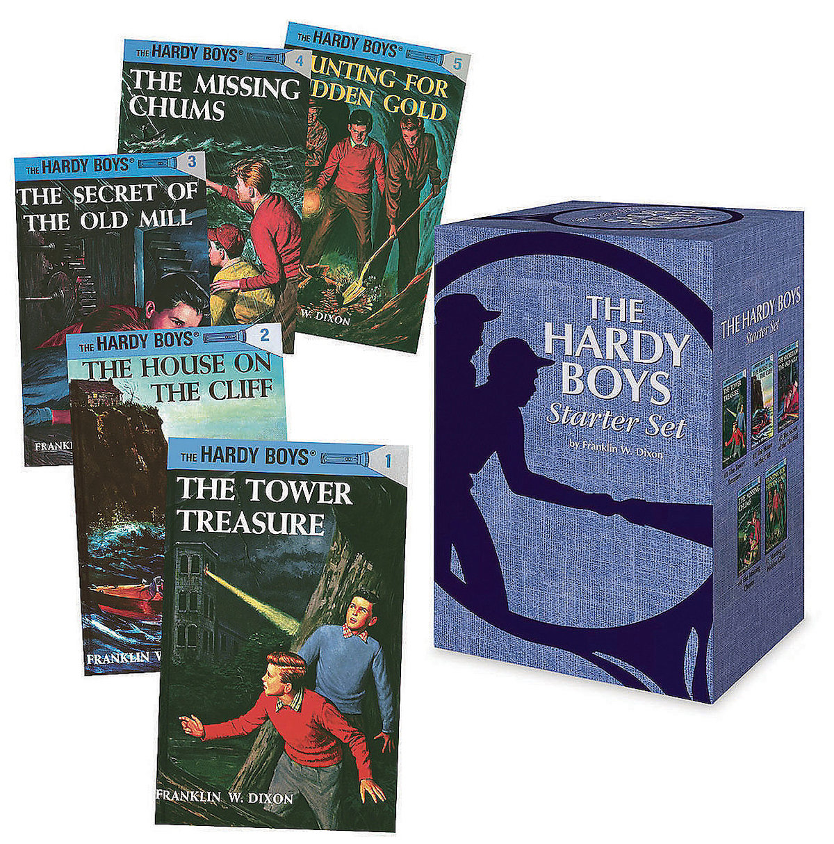 the hardy boys starter set with books displayed
