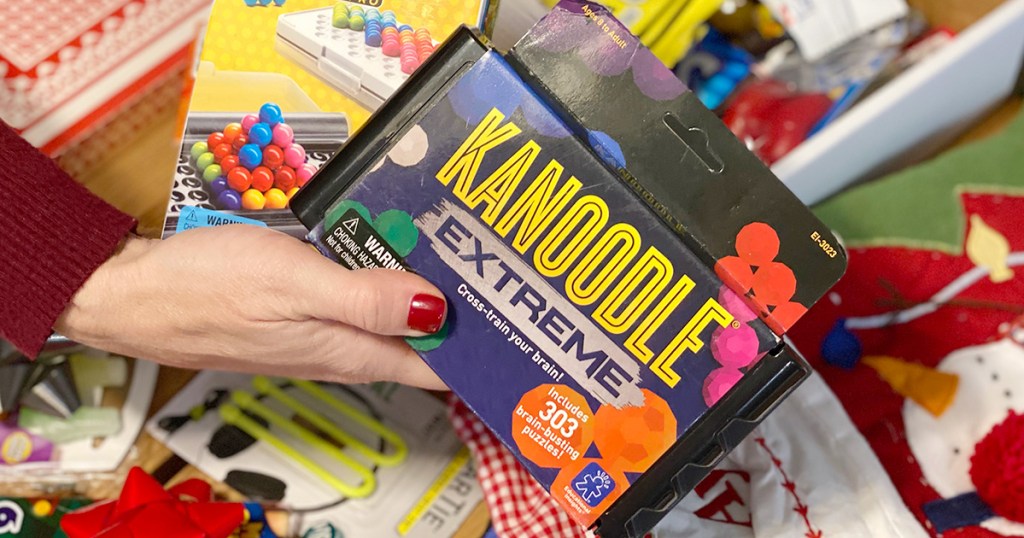 hand holding knoodle extreme game as amazon last minute stocking stuffer