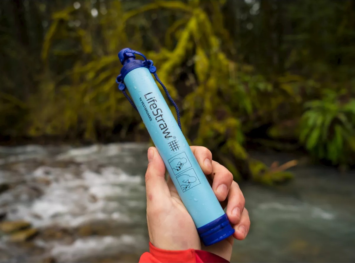 holding LifeStraw outdoors - target christmas gifts