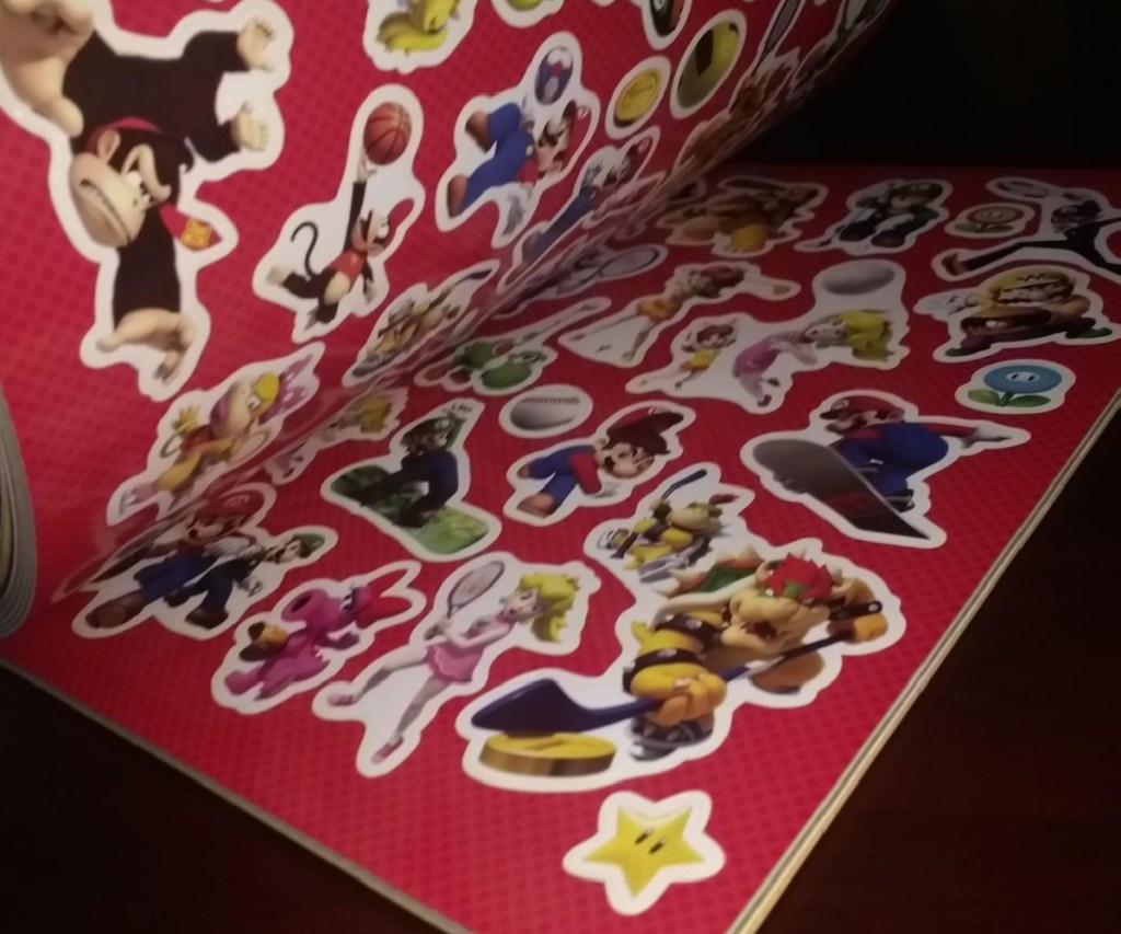 mario official stickers in book