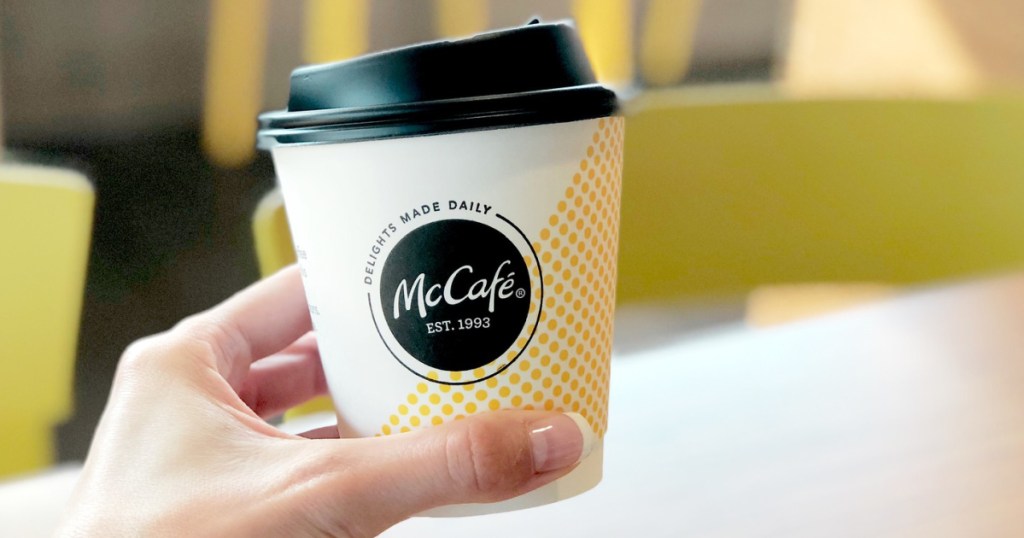 mcdonalds coffee in hand