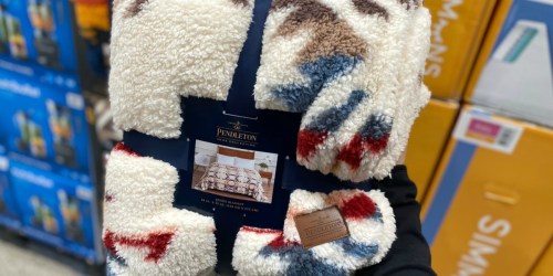 Pendleton Queen Sherpa Blankets Only $24.99 at Costco | Over $60 Value