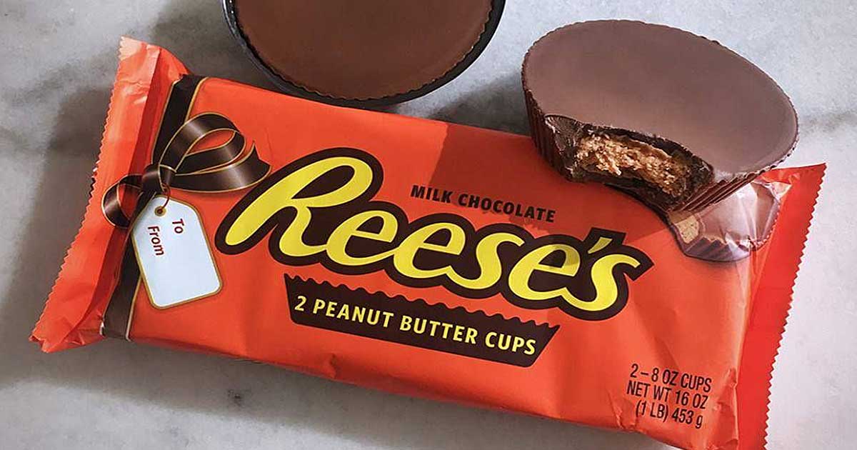 reese's peanut butter cups with wrapper