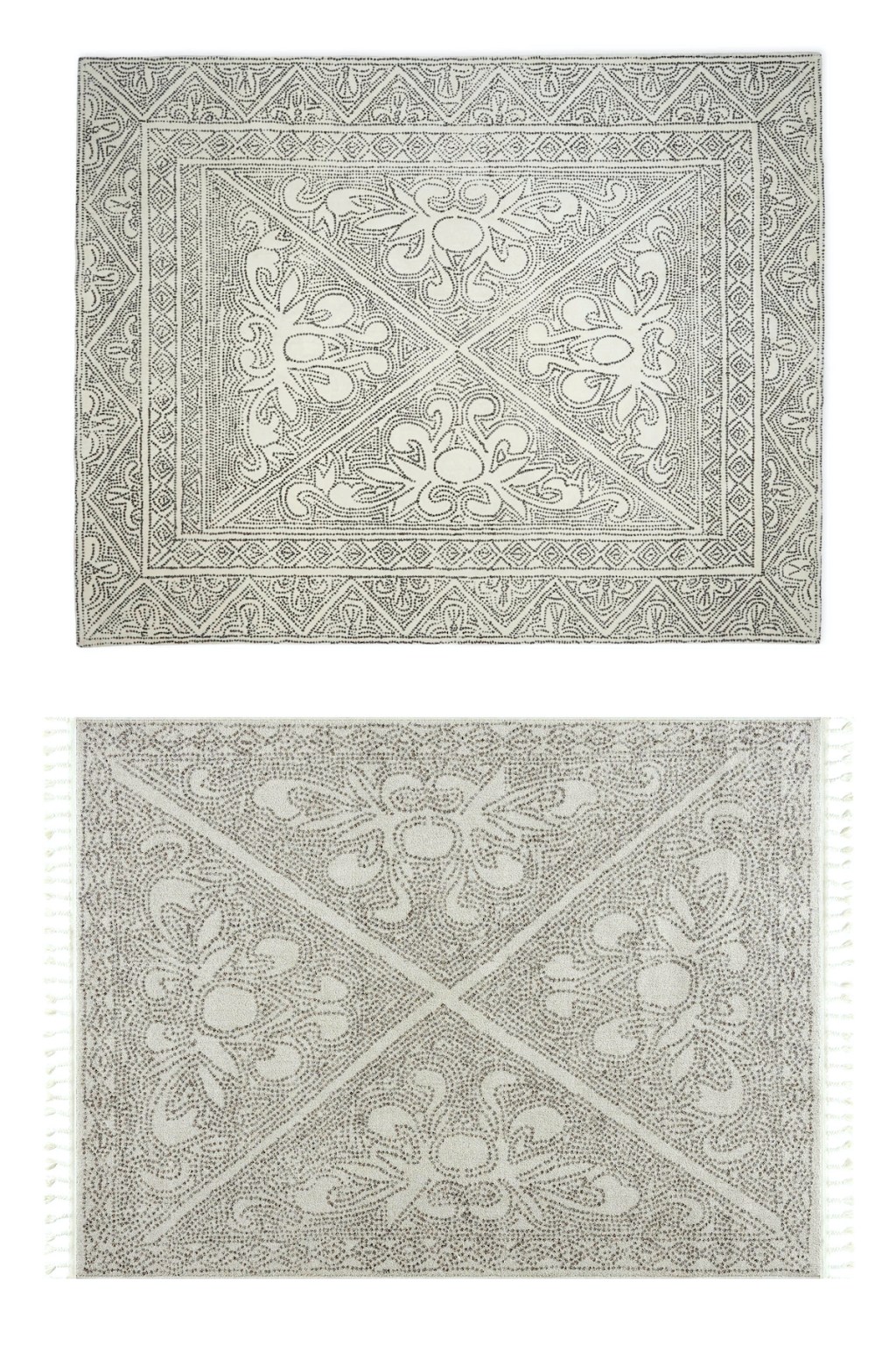gray and cream patterned rug stock photos