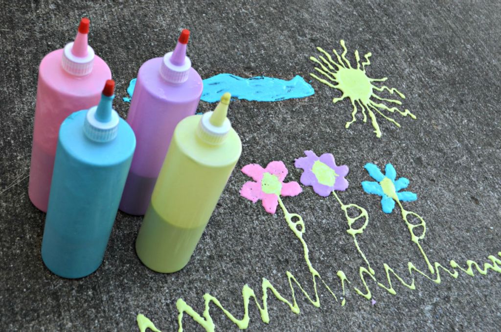 sidewalk paint in squeeze bottles