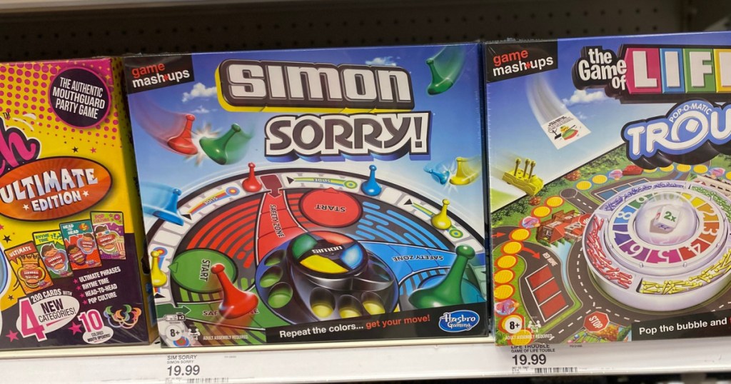 simon sorry game in store on shelf
