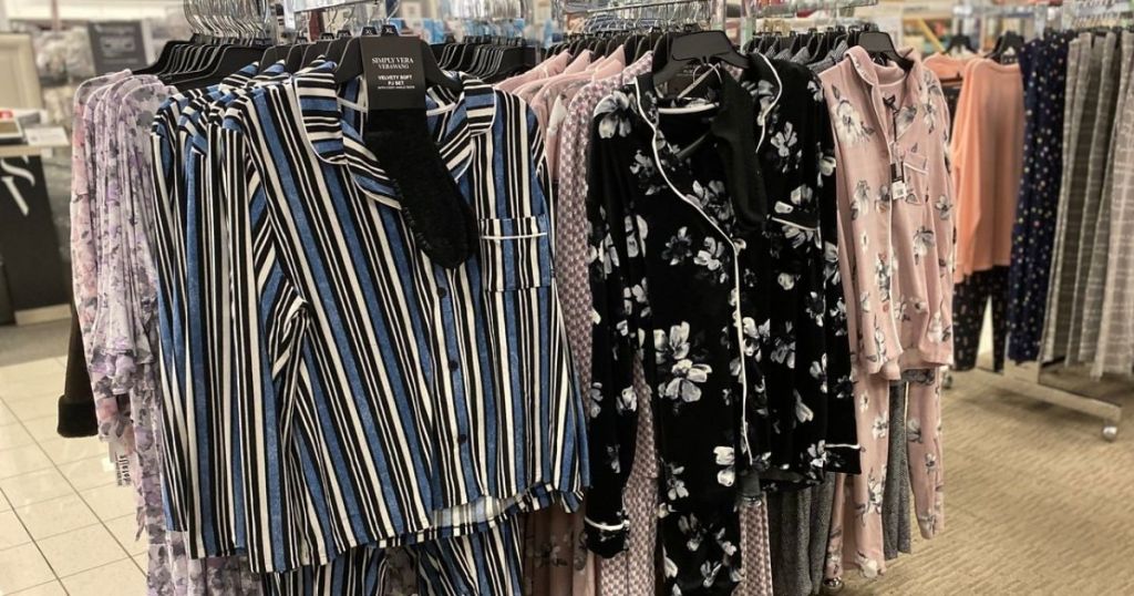 display of vera wang womens pajamas at kphls