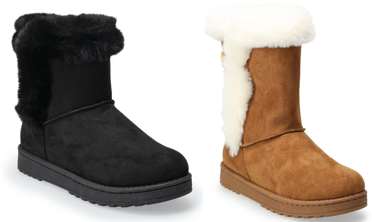 kohls shearling boots