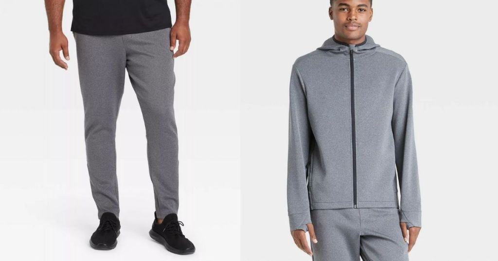 All In Motion Men's Joggers and Zip Up in gray