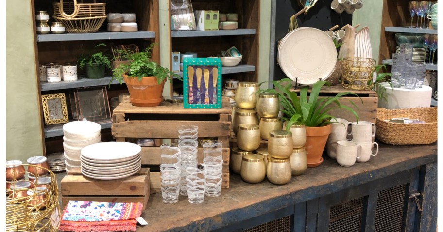 Anthropologie store display of home goods