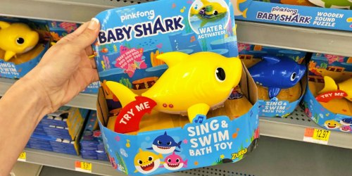 Baby Shark Sing & Swim Bath Toy Only $6.99 on Amazon or Target.com (Regularly $14)