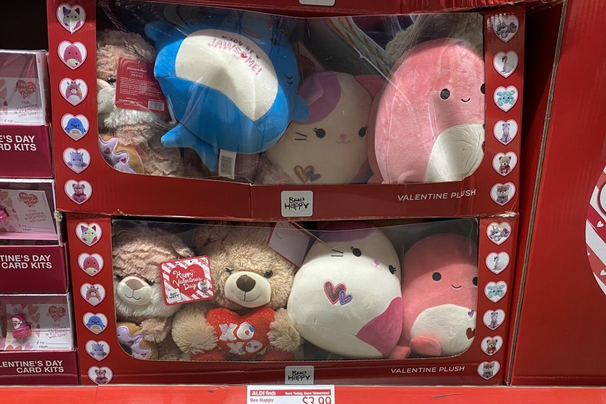 aldi valentine plush