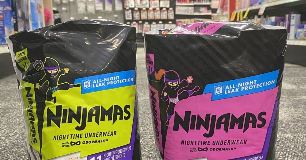 2 packs of Boys and Girls Pampers Ninjamas