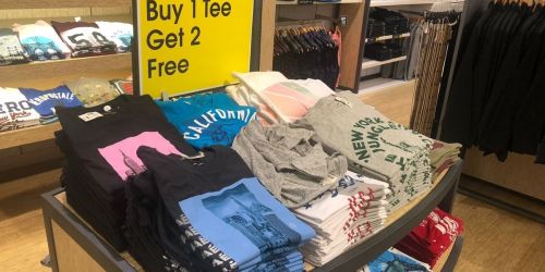 Buy 1, Get 2 FREE Aéropostale Graphic Tees | Prices from $8 Each
