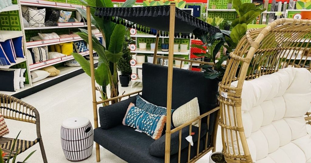Turn Your Patio Into An Outdoor Oasis W This New Canopy Chair At Target Hip2save - Target Bamboo Patio Furniture