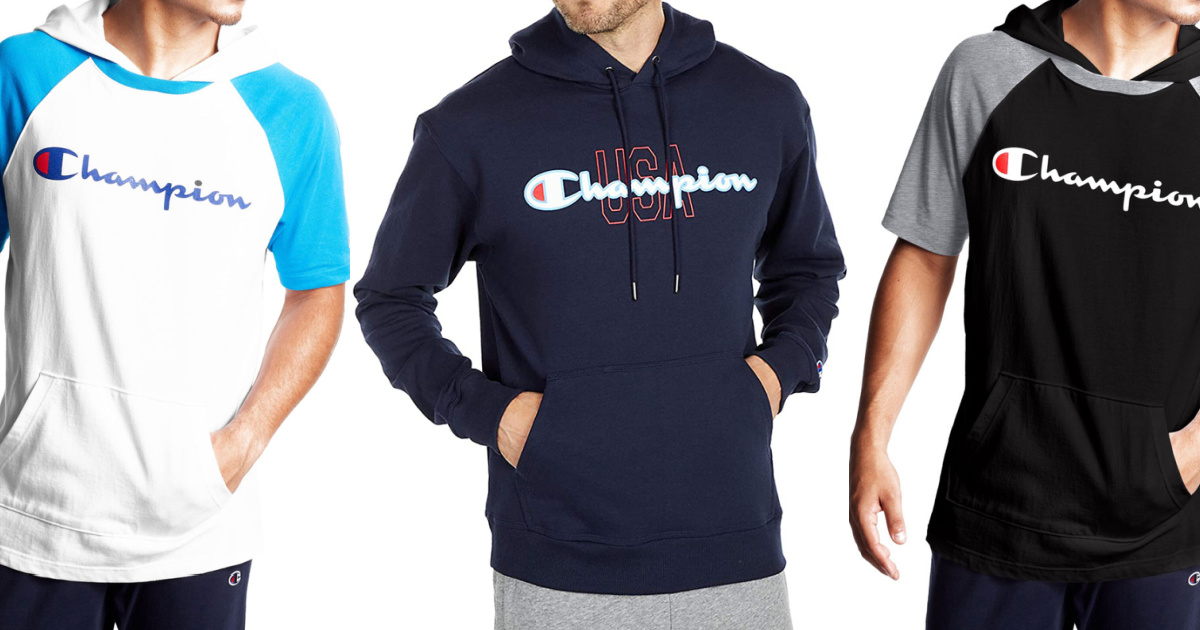 light blue mens champion hoodie