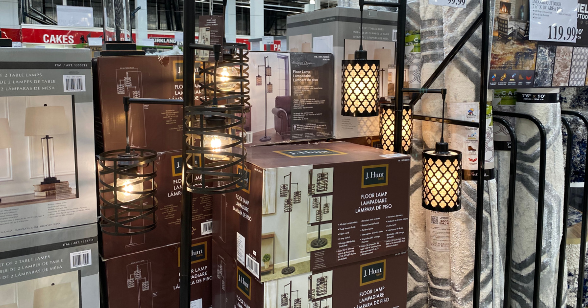 Trendy Metal Floor Lamps From 69 99 At, Costco Table Lamps