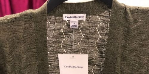 Croft & Barrow Women’s Sweaters & Cardigans Only $8.49 on Kohls.com (Regularly $36)