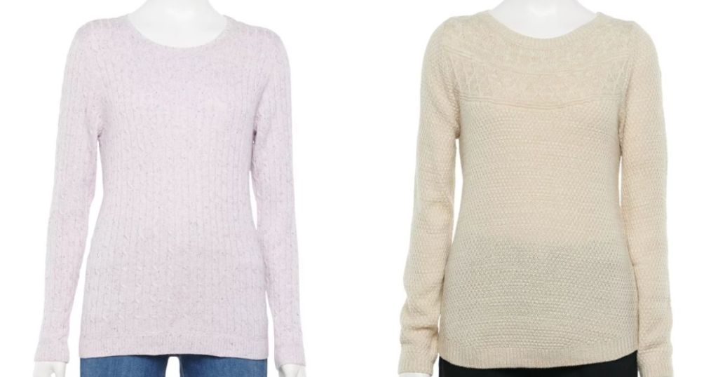 two women's sweaters