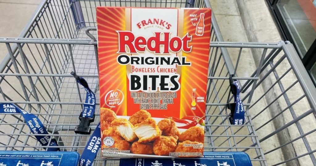 Frank's RedHot Original Bites in Sam's Club shopping cart