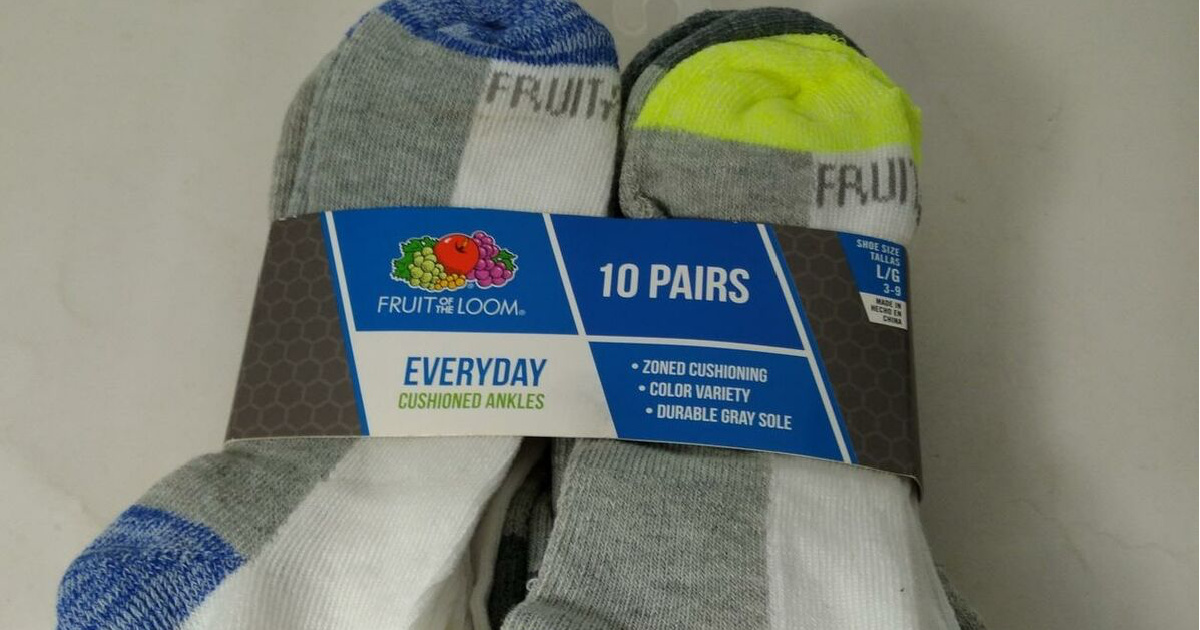 Fruit of the Loom Boys Socks 10-Pack Just $5.89 on Amazon (Regularly ...