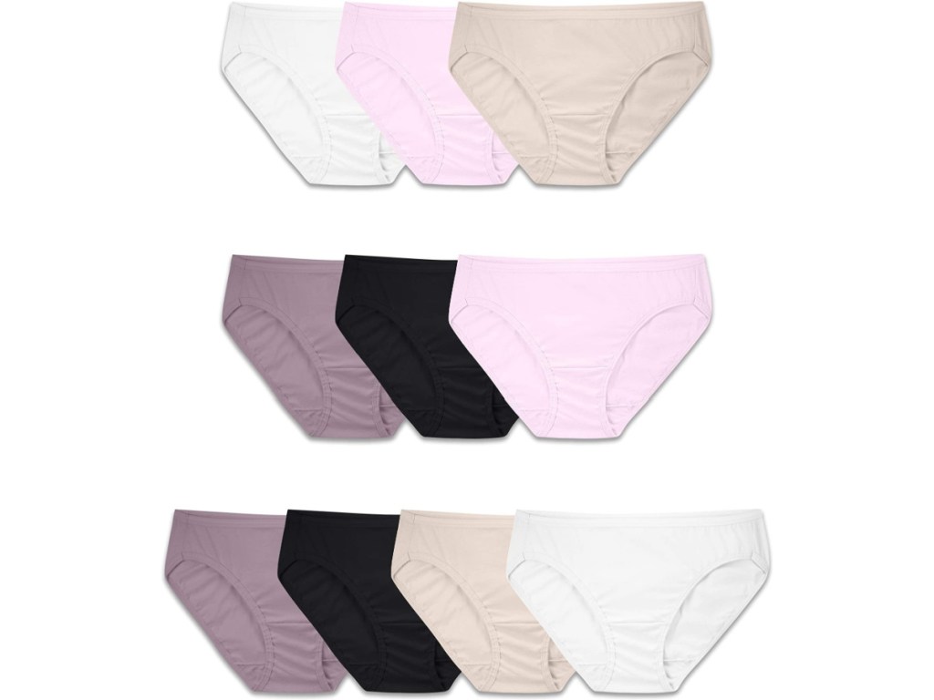 Fruit of the Loom Women's Tag Free Panties 10-Pack Only $8 on