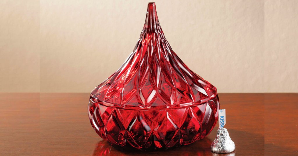 Godinger Hershey's Kiss Candy Dish in Red