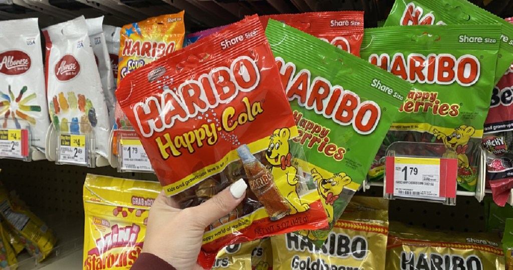 holding harbio candy bags