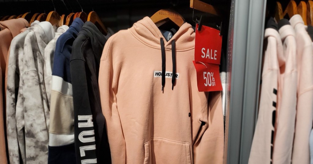 Hollister hoodie on hanger