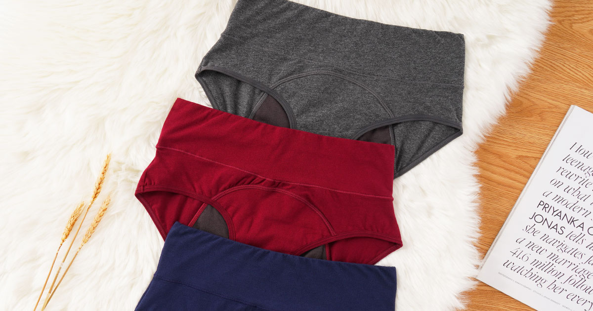 Innersy Big Girls Panties Menstrual Period Panties Protective Cotton