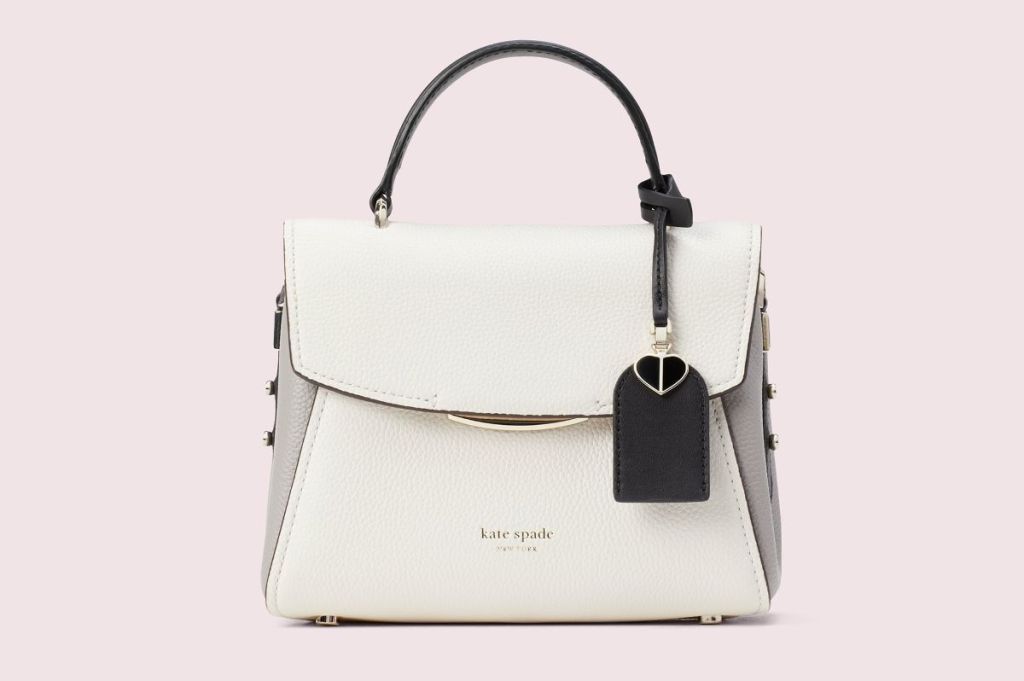 white and black kate spade satchel