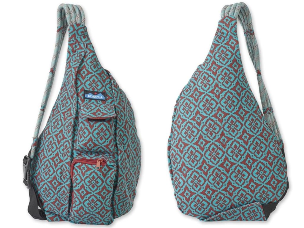 front and back of Kavu Rope Bag Desert Mosaic 
