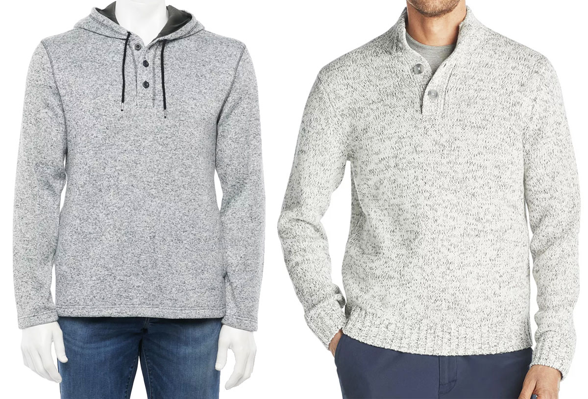 kohls mens zip up sweaters